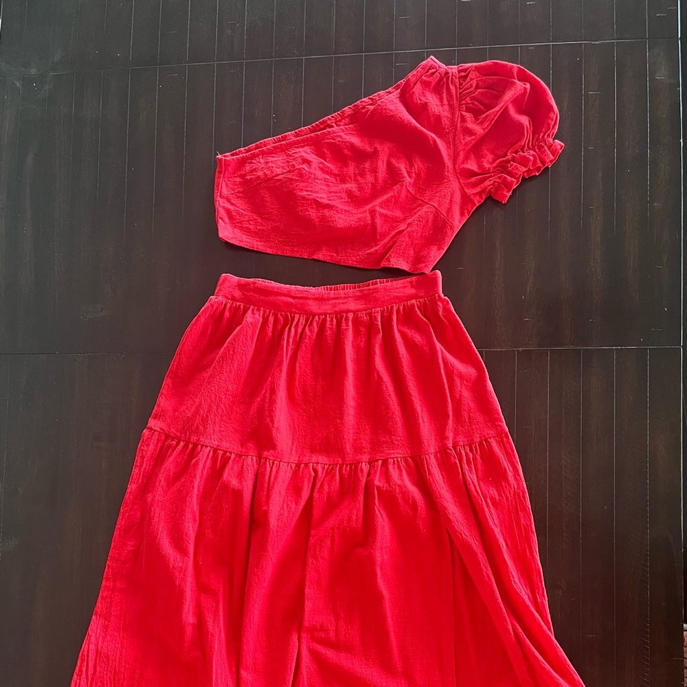 Red Two-Piece Set